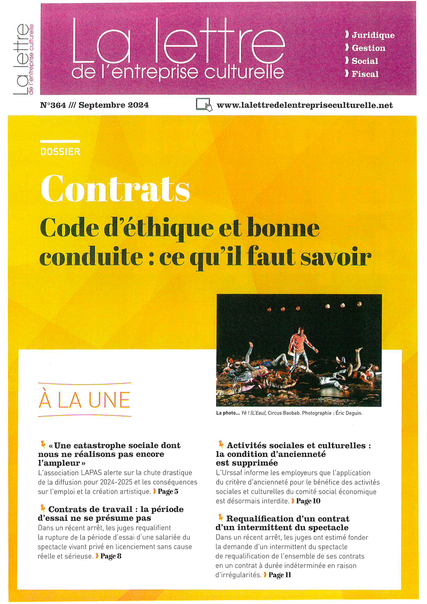 Contrats - Code d'éthique et bonne conduite : ce qu'il faut savoir