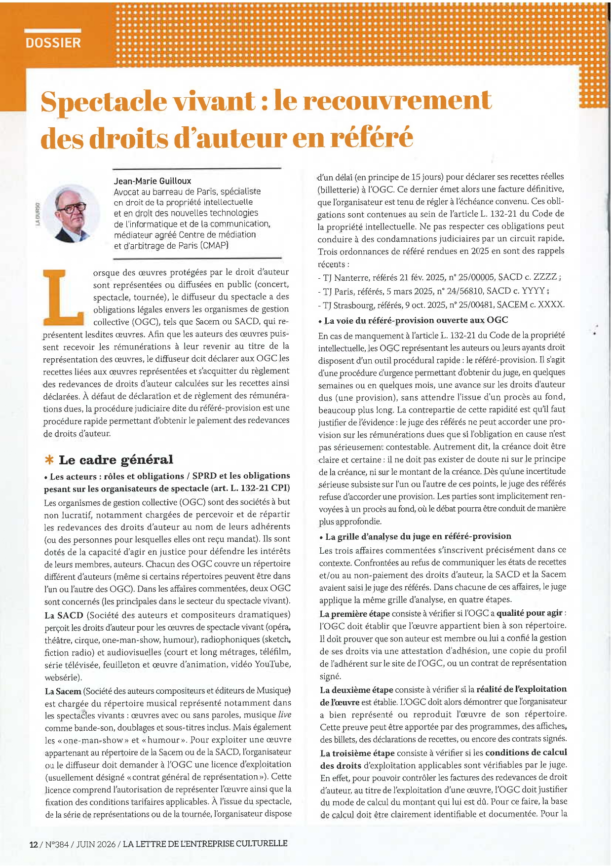 droit d'auteur en référé